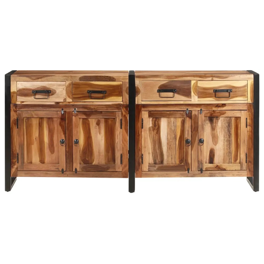 Credenza 172x35x80 cm in Legno di Acacia con Finitura Ambra 321698