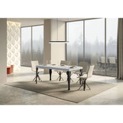 Tavolo allungabile 200/304x90 cm Paxon Premium telaio Antracite - Bianco Frassino