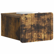Comodino | Armadio da Notte | Mobiletto da notte a muro Rovere Fumo 33 x 34,5 x 24 cm