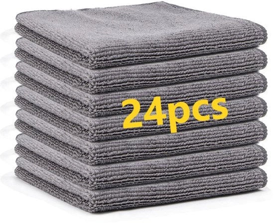 Pacchetto di 24 poesie auto per auto, cucina e finestre, superassorbenti, senza strisce, 25*25cm, grigio