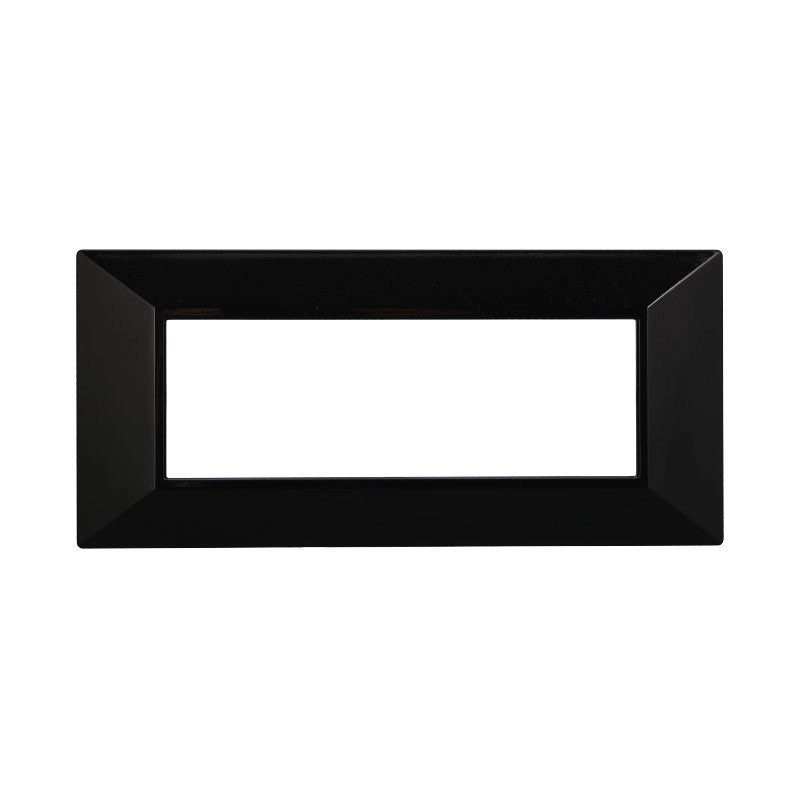 Placca Piramide Serie Moon 6P Colore Nero Compatibile Con Bticino Axolute