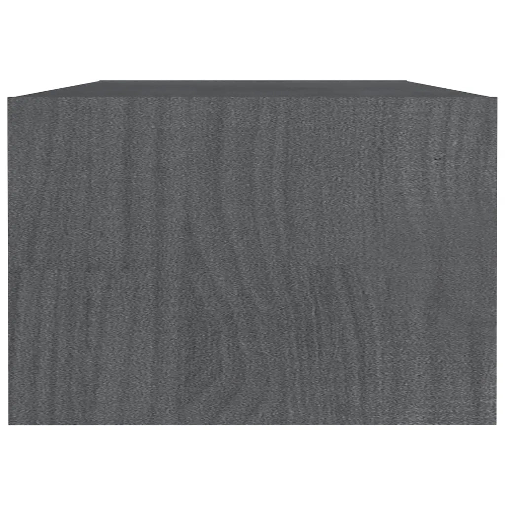 Tavolino da Salotto Grigio 110x50x34 cm Legno Massello di Pino 809914