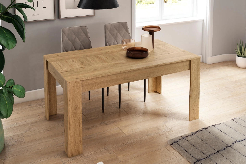 Tavolo da pranzo allungabile 140 fino 200x90x76cm, colore Naturale RF754