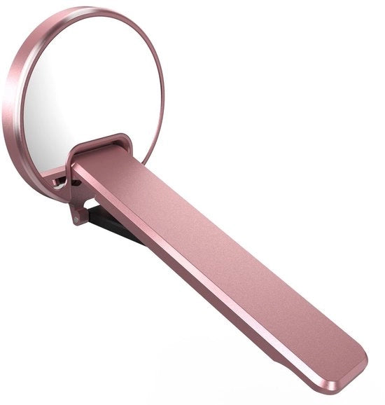 Ottima mini-opzione di supporto per telefono in alluminio, colorazione rosa trasparente