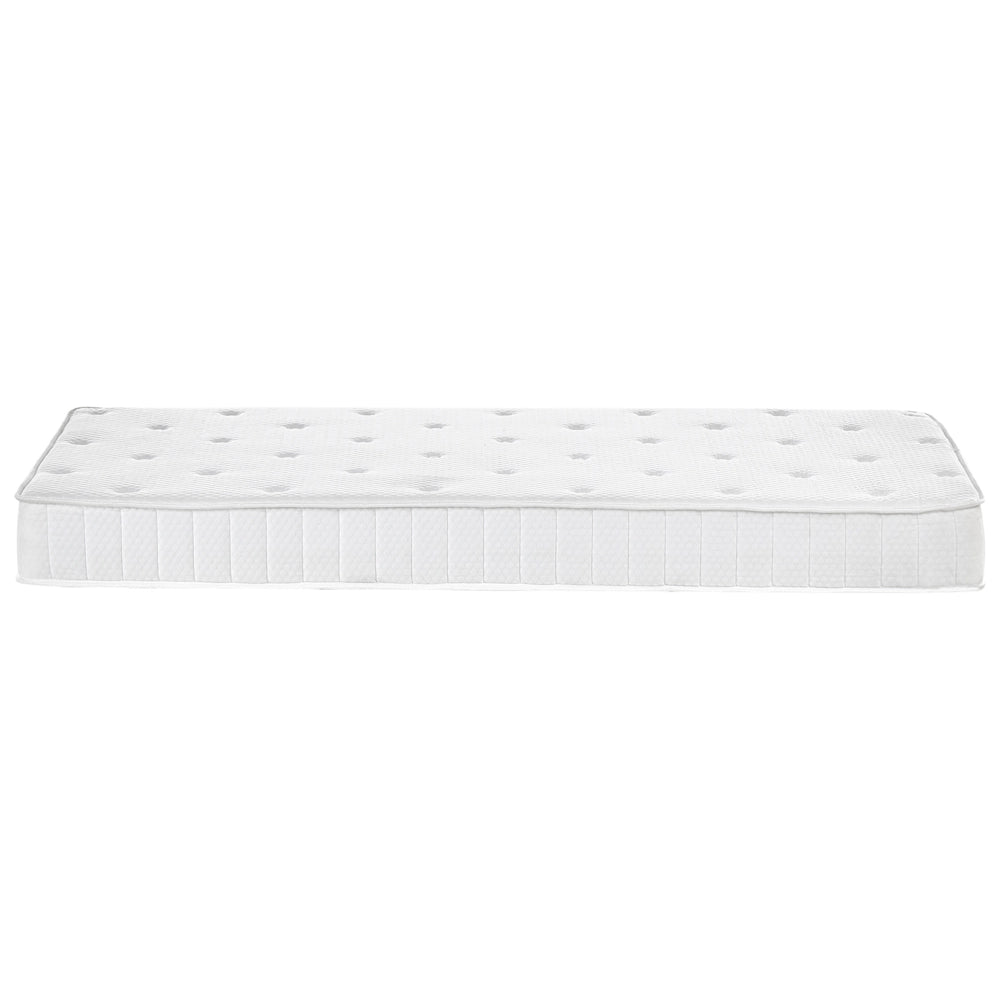 Materasso singolo double face medio duro tessuto bianco per letto 90 x 200 cm