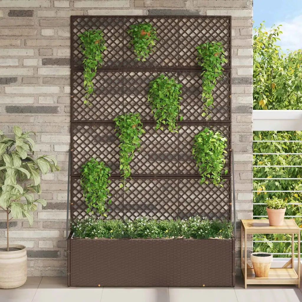 vidaXL Fioriera Marrone 105 x 30 x 170 cm Metallo