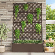 vidaXL Fioriera Marrone 105 x 30 x 170 cm Metallo