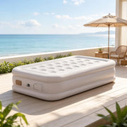 Materasso Gonfiabile con Pompa Elettrica Integrata Impermeabile 5000 mm 97x190x39 cm; Beige e Marrone