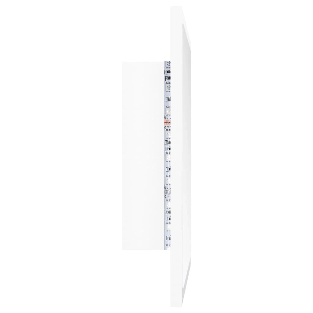 Specchio da bagno a LED 40 x 8,5 x 37 cm acrilico bianco 02_0006980