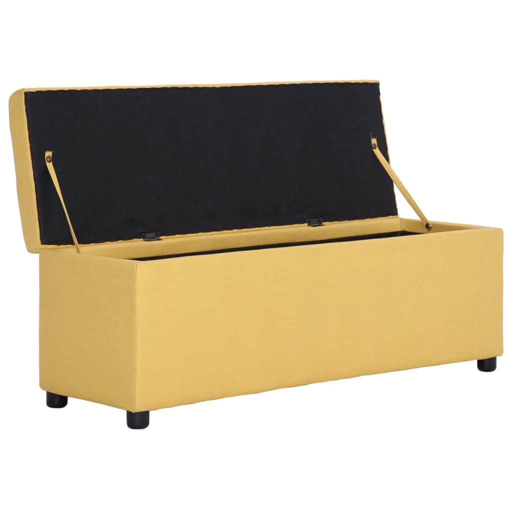 Panca con vano contenitore 116 cm poliestere giallo 02_0010963