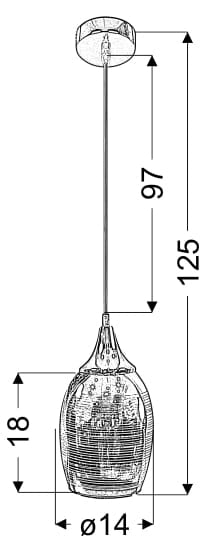 Lampada a sospensione Candellux Marina cromata Ø14 E27
