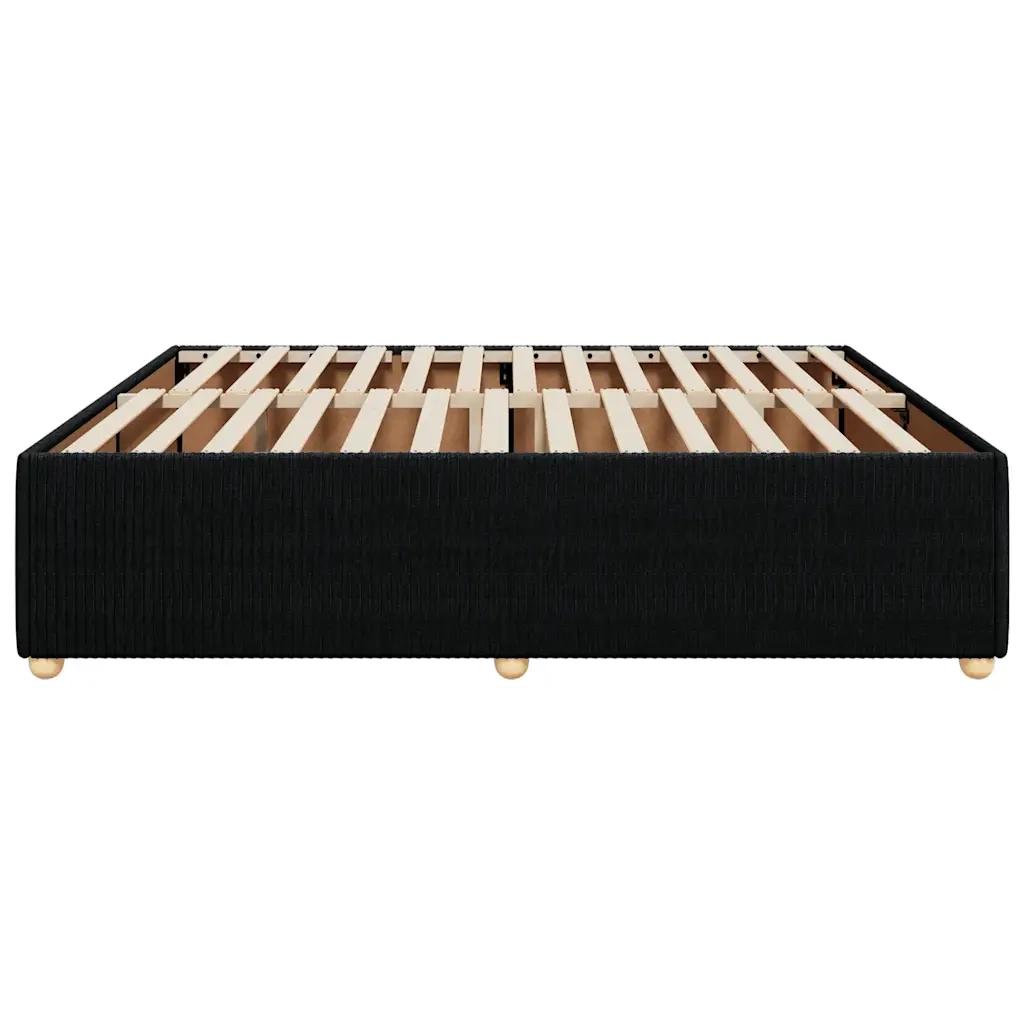 Giroletto senza Materasso Nero 180x200 cm in Tessuto