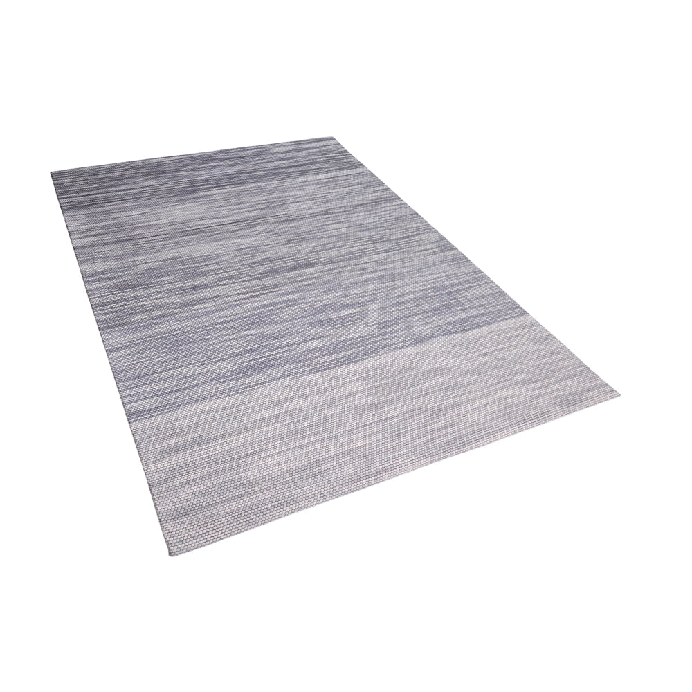 Tappeto Grigio Lana e Poliestere 140 x 200 cm Tessuto a Mano Design Moderno