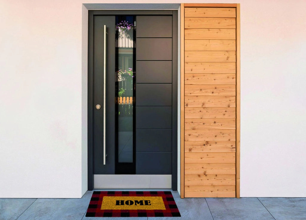 Zerbini Entrata Ingresso Casa Da Esterno Antiscivolo In Cocco Varie Fantasie - 70x40 - Home Quadri Rosso