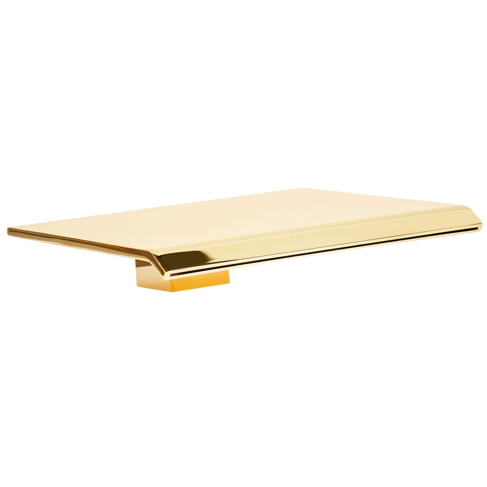 Rubinetto a cascata per lavabo a parete in ottone oro monocomando