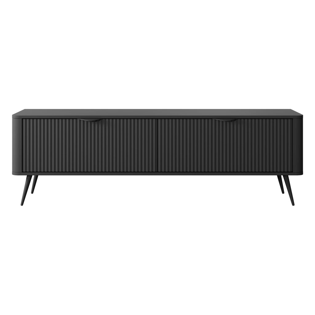 Kalase, Mobile Porta tv 2 Ripiani, 163x38x51h cm Nero