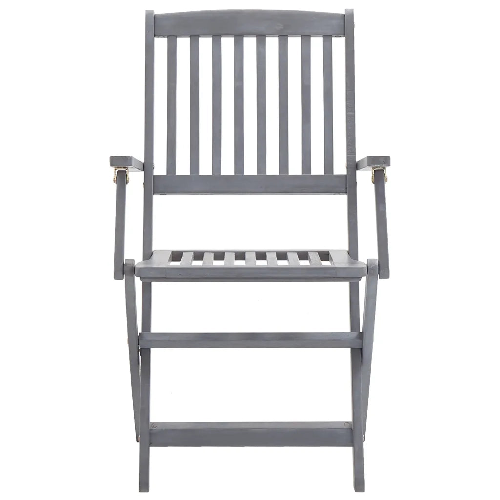Sedie da Giardino Pieghevoli 2pz con Cuscini in Massello Acacia 3064508