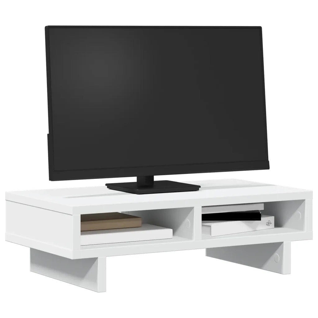 vidaXL Supporto per Monitor Bianco 50x27x15 cm in Truciolato
