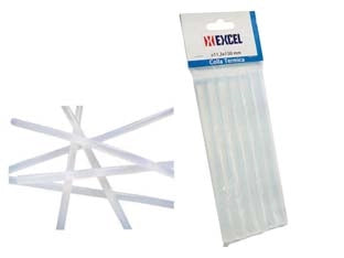 COLLA TERMOFUSIBILE TRASPARENTE MM.150- - mm.150 ø mm.11,3 - 5 blister EXCEL
