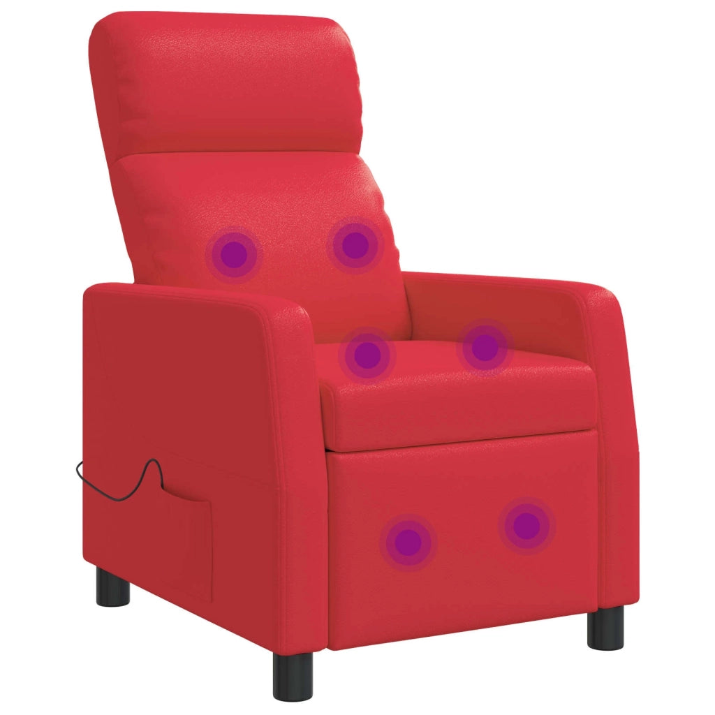 Divano Sedia-Poltrona Massaggiante Rosso Similpelle 122358