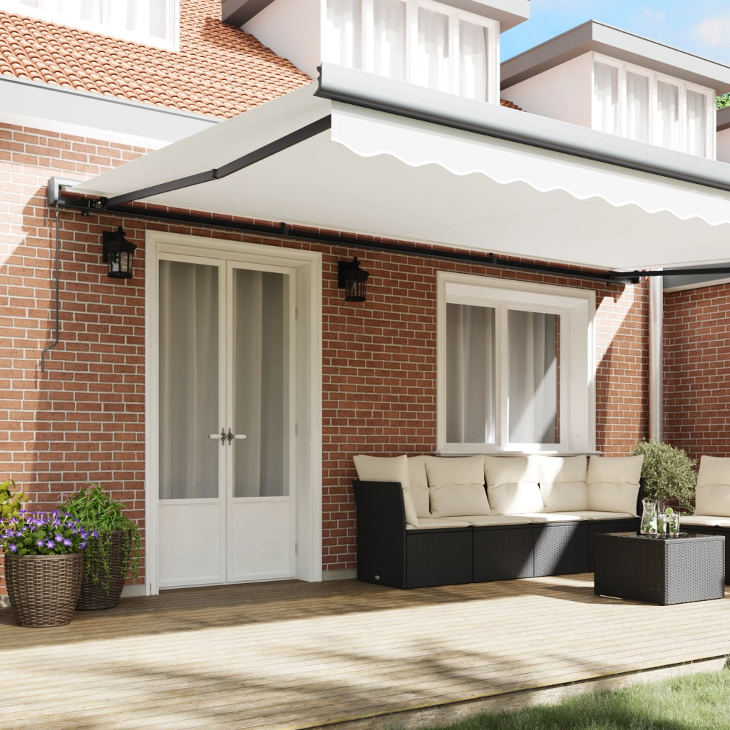 Tenda Retrattile Manuale  Bianca 500x300 cm