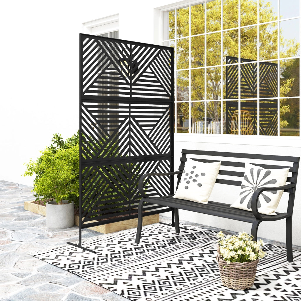 Divisorio da Giardino ¨C zephmum ¨C Nero 122x45x198 cm