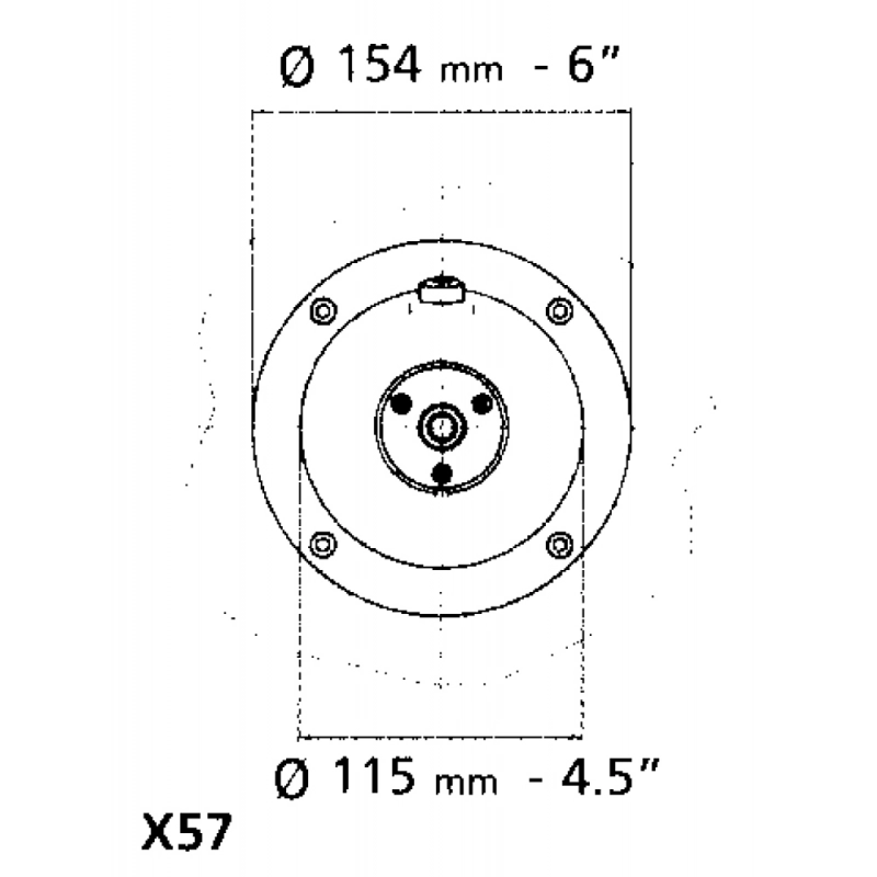 FLANGIA MONTAGGIO SEMINCASSO X57