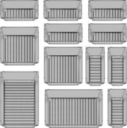 Sistema di Organizzazione per il Bagno - Organizzatore per la Truccatura - Scatole per Pennarelli - Organizzatore per il Trucco - 12 Pezzi - Grigio