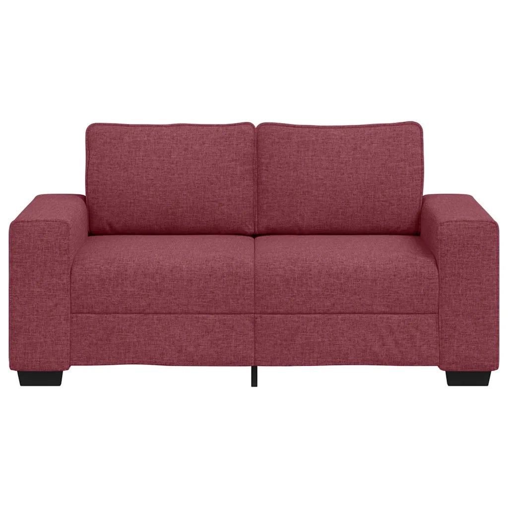 Divano a 2 Posti Rosso Vino 160x77x82 cm in Tessuto 4105159