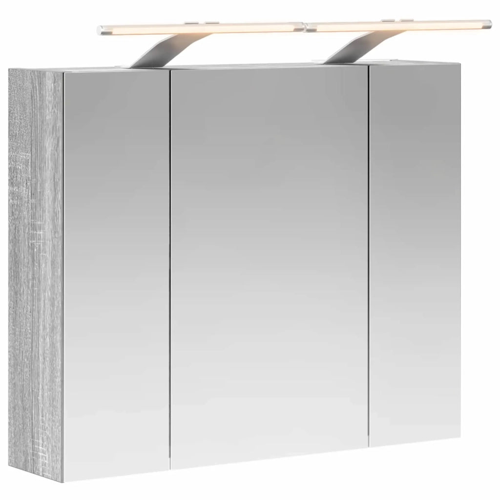 Mobiletto per specchio da bagno Grigio Sonoma 60 x 14,5 x 50 cm