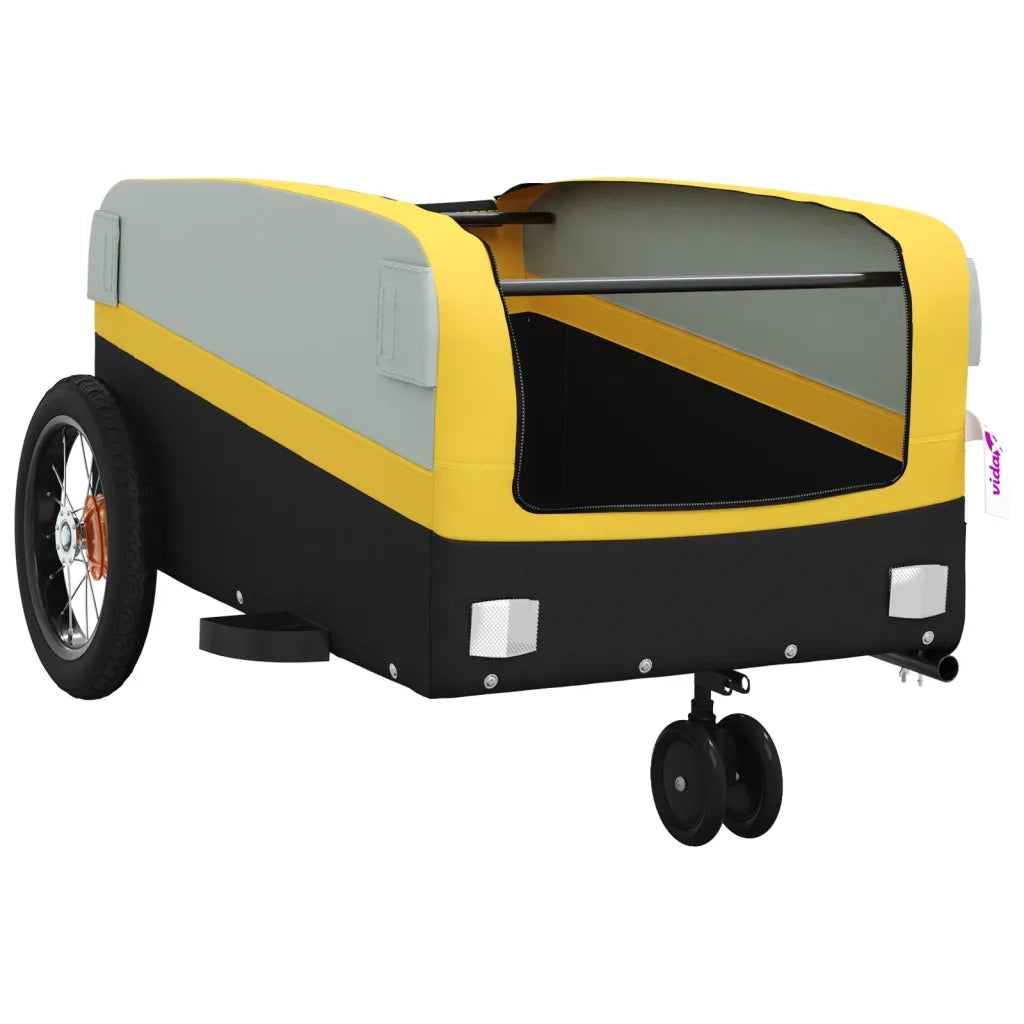 Rimorchio da Bici Nero e Giallo 30 kg in Ferro CFW4620187