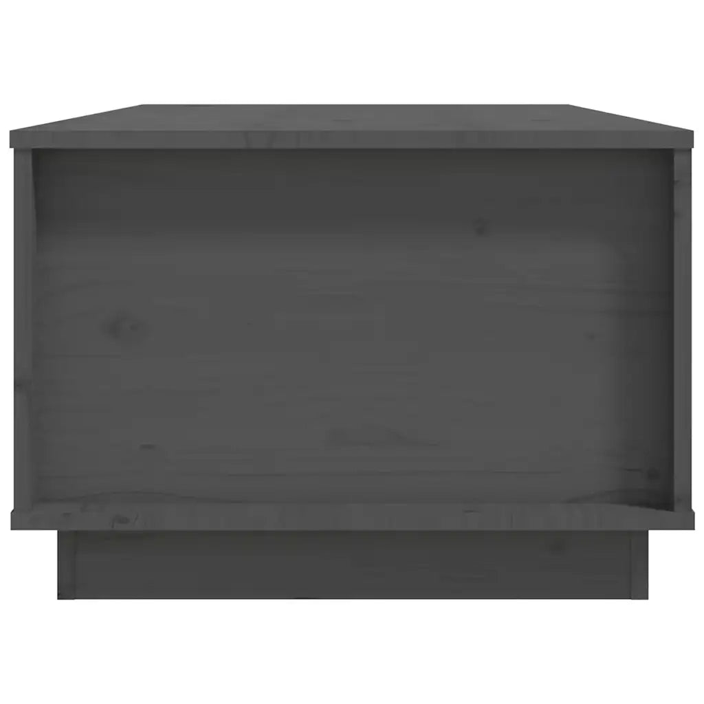 Tavolino da Salotto Grigio 100x50x35 cm Legno Massello di Pino cod mxl 26678