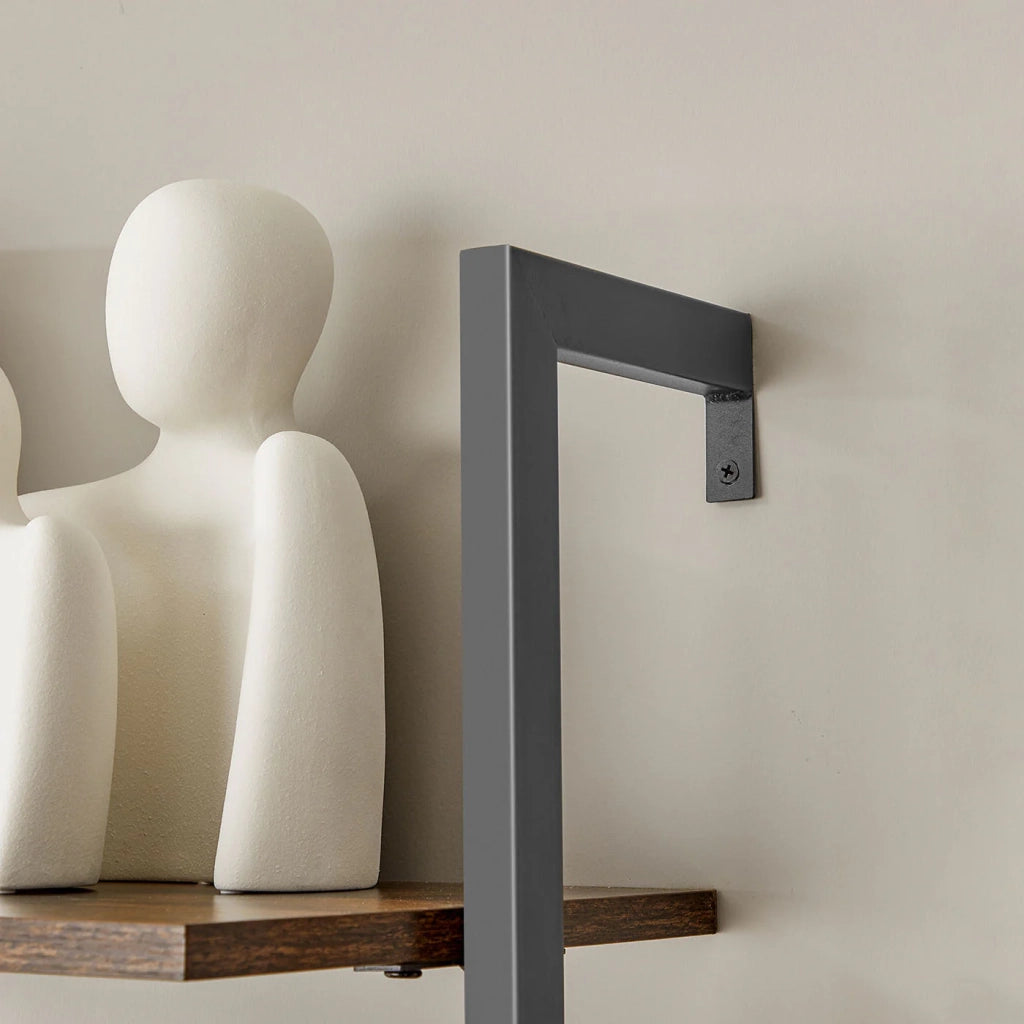 Libreria a 6 ripiani mobiletto portaoggetti per libri e decorazioni in soggiorno ufficio camera da letto 60 x 30 x 2048 cm stile industriale marrone 12_0005737