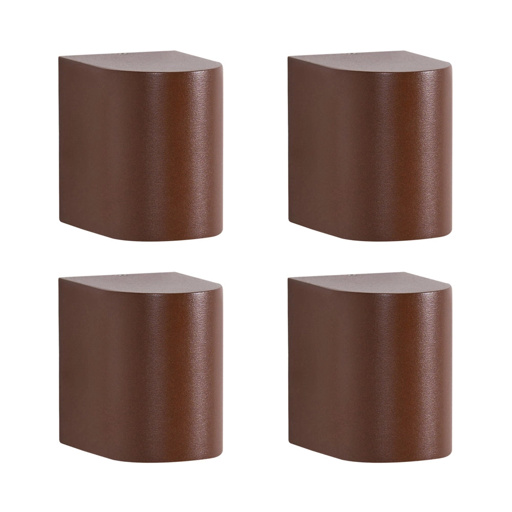 Set di 4 lampade da esterno per pareti esterne, 8 cm, in metallo e alluminio, moderne, merrone