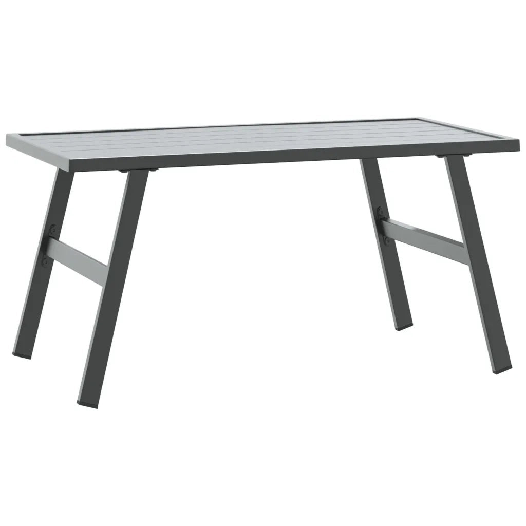Tavolino da Giardino | Tavolino da esterno Nero 90x45x35cm Acciaio Verniciato Polvere
