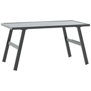 Tavolino da Giardino | Tavolino da esterno Nero 90x45x35cm Acciaio Verniciato Polvere