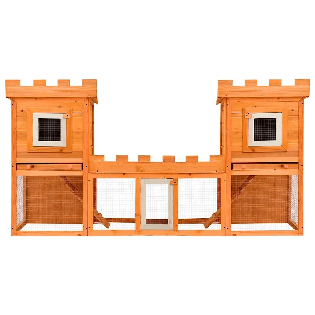 Conigliera all'Aperto Grande Gabbia Animali Piccoli 2 Casette cod mxl 40801