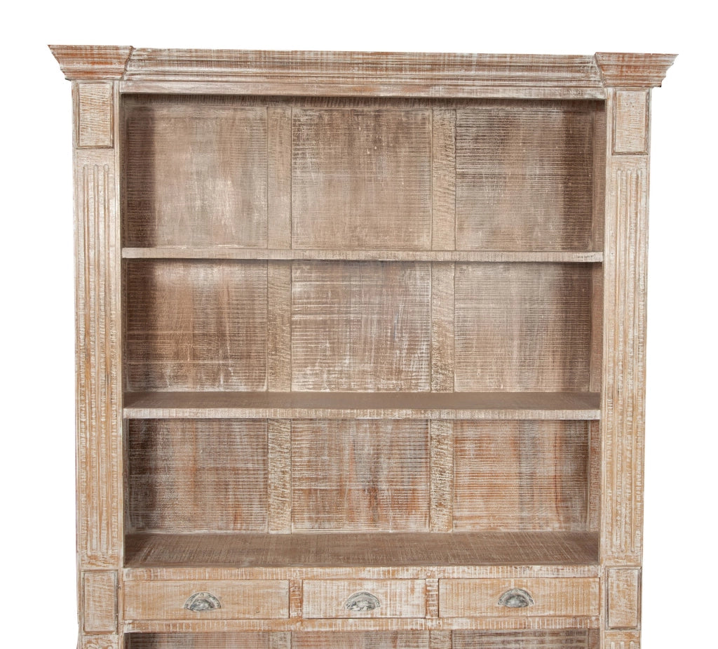 Biscottini Libreria in legno massello decapato Shabby Solida robusta espositore Offerta