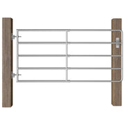 Cancello da Giardino in Acciaio 5 Sbarre (95-170)x90 cm Argento cod mxl 71777