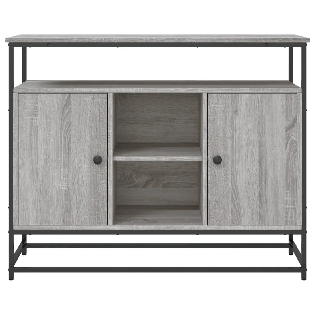Credenza Grigio Sonoma 100x35x80 cm in Legno Multistrato 835542