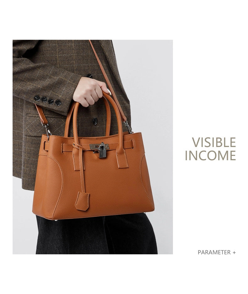 Borsa a tracolla da donna intrecciata, colore marrone.