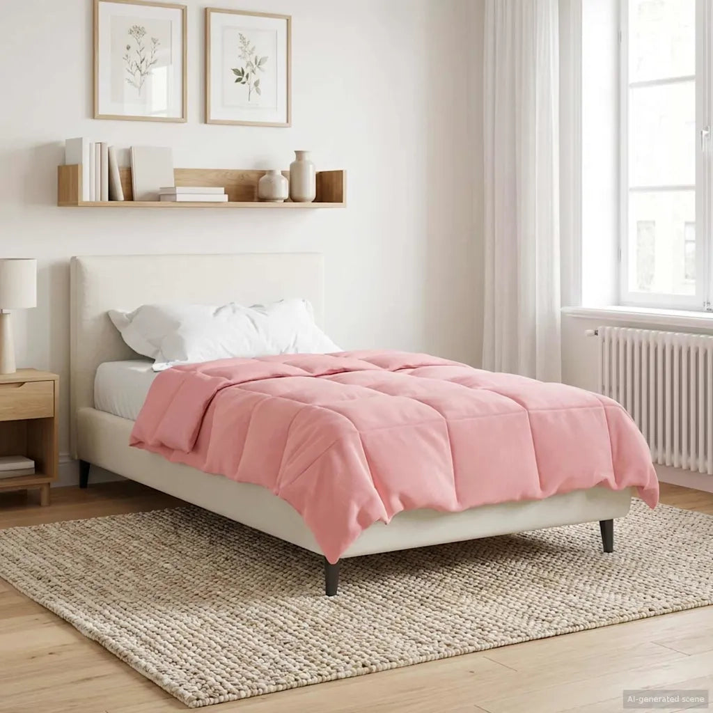 Duvet Invernale Trapuntato Rosa 135 x 220 cm Microfibra 42026114