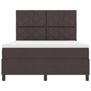 Letto a molle con materasso Marrone scuro 160 x 200 cm Tessuto 3342959