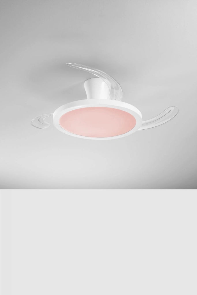 PLAFONIERA LED VENTILATORE CONDOR RETRATTILE BIANCO 46W 4050LM CCT DIMMER CON RGB DIGITALE CON TELECOMANDO RF INCLUSO 24X49CM