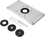 Tavola di supporto in alluminio 235 x 120 x 8 mm - con anelli e viti - per sedie in legno.