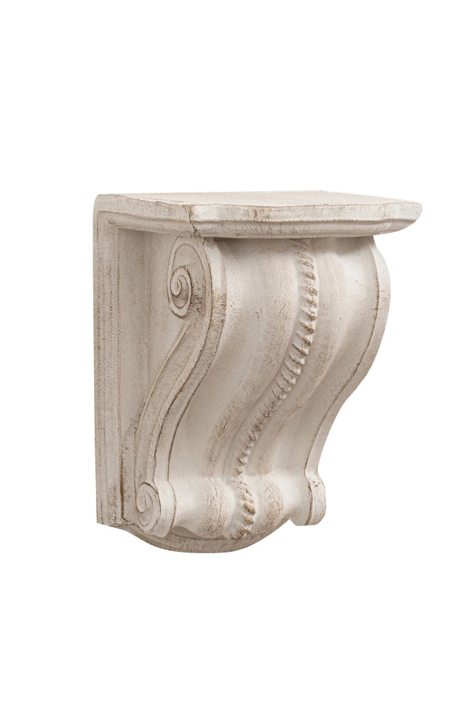 Biscottini Mensola a muro in legno finitura bianco anticato Made in Italy dimensioni
