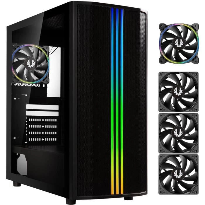 Case per PC senza alimentatore - BITFENIX Sabre Mesh (Nero) - Tower medio - Formato ATX