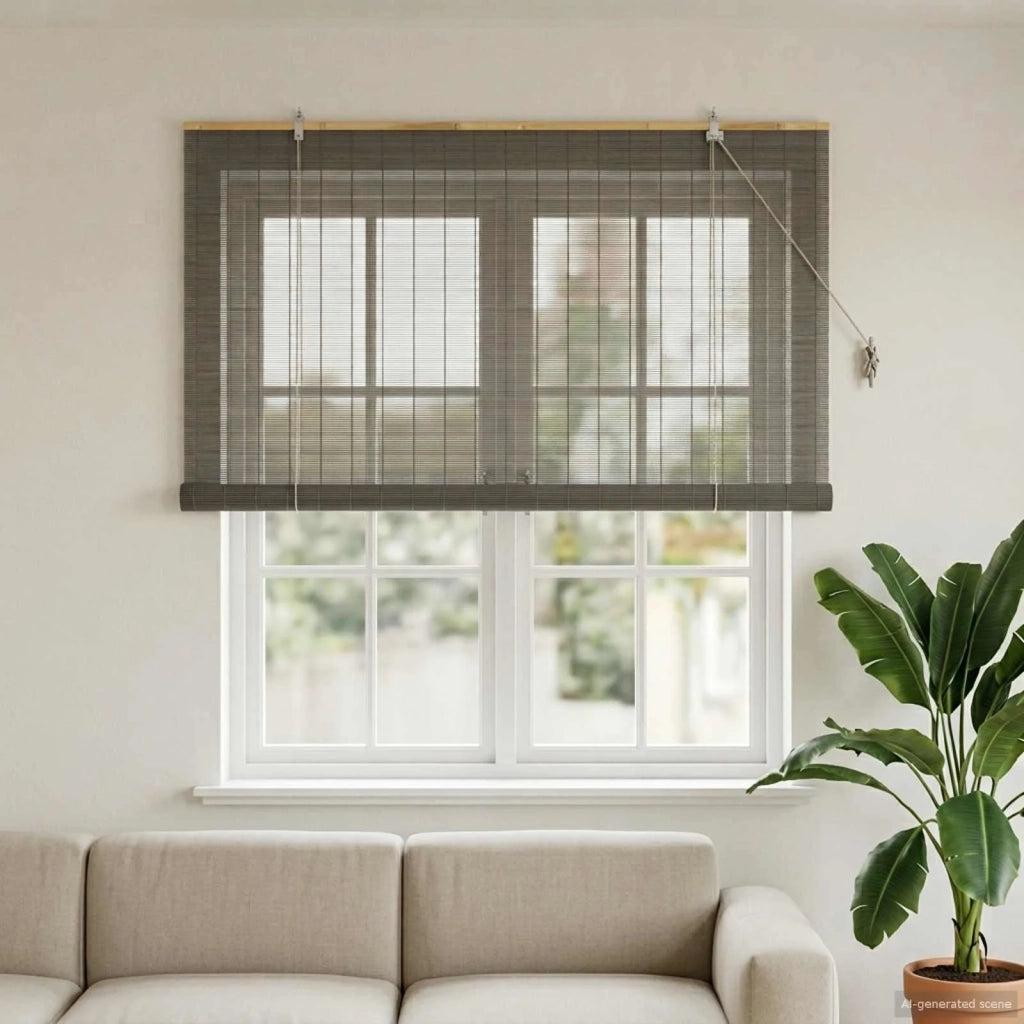 Tenda a rullo Grigio 160 x 160 cm Bambù 42039736