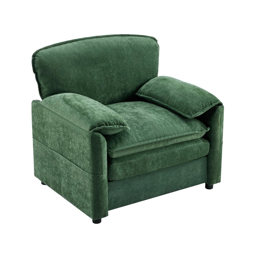 Poltrona Retro con Vano Contenitore Laterale ¨C Xylo ¨C Verde