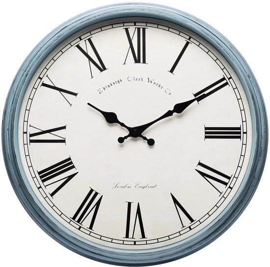 Orologio da Parete con Design Classico Tradizionale Retro in Blu Grande Orologio da Muro Digitale per Sala da Pranzo e Ufficio